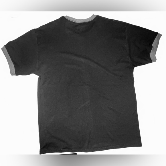 Champion Men's Black and Gray Short Sleeve Tee Large - Picture 2 of 4